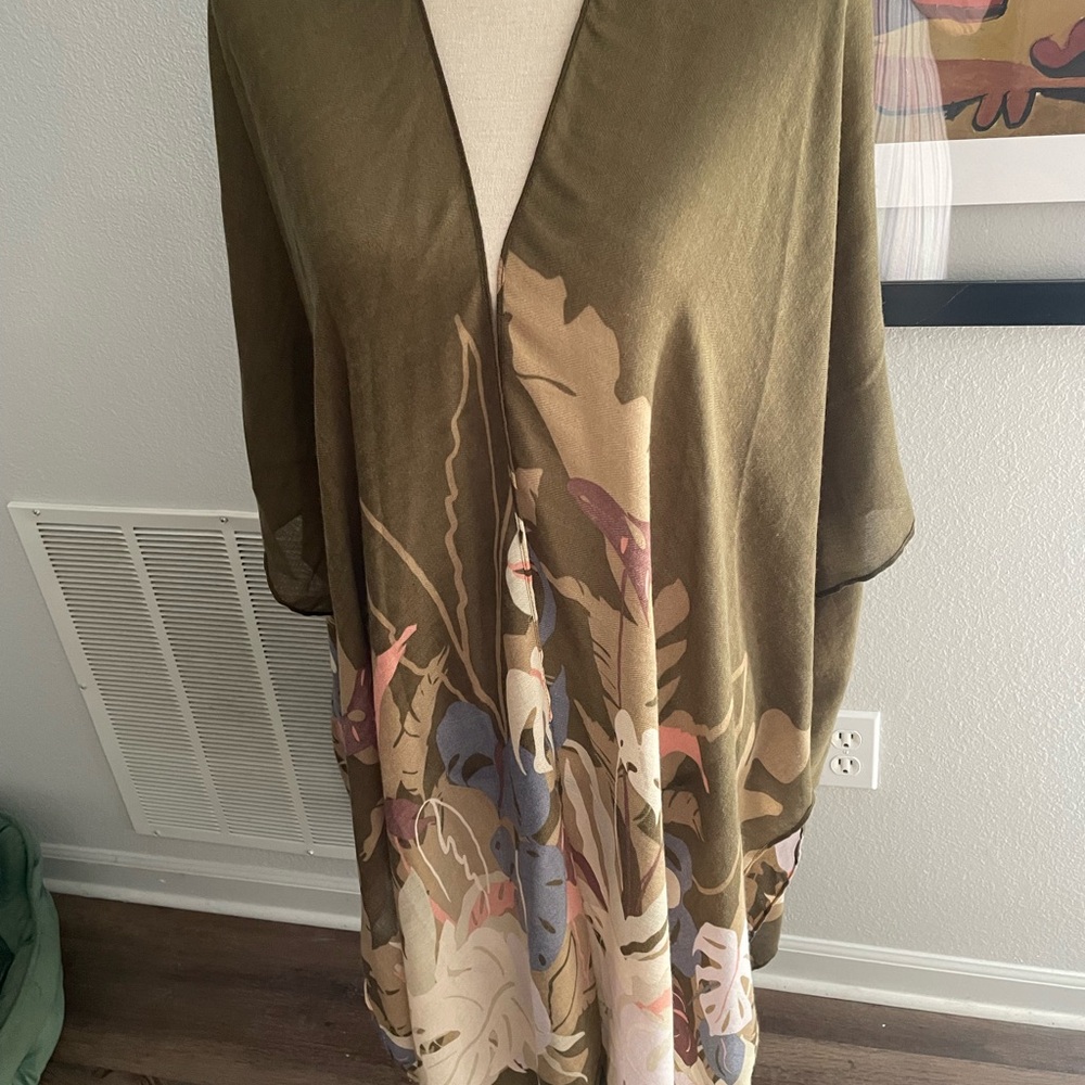a.n.a Olive Floral Wrap